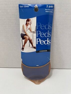 Peds Cushion Toe Cover - Nude (2 Pair) Sizes 5-10